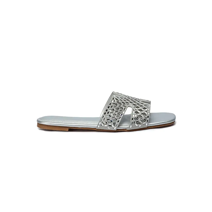 Mirror Embellished Braided Sandal MY 284