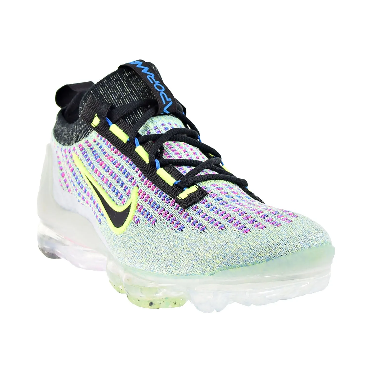 Nike Air VaporMax 2021 Flyknit Next Nature Big Kids' Shoes Volt-Black-Photo Blue