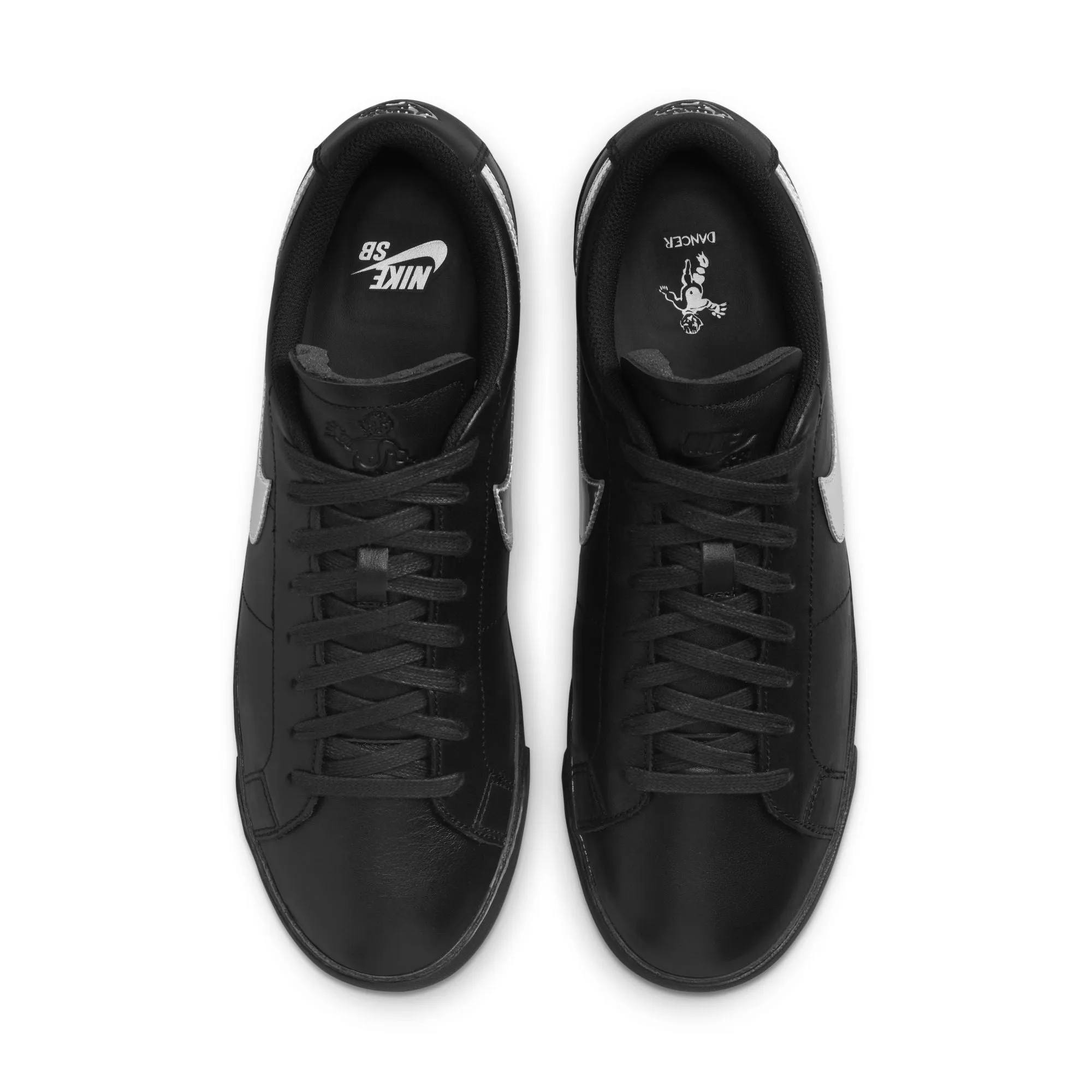 Nike SB x Dancer Skateboards Zoom Blazer Low - Black/Metallic Silver-Black