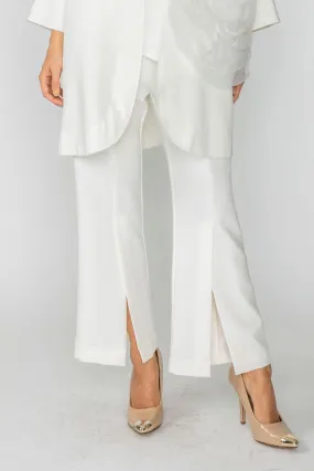 Off-White Pants With Front Slit