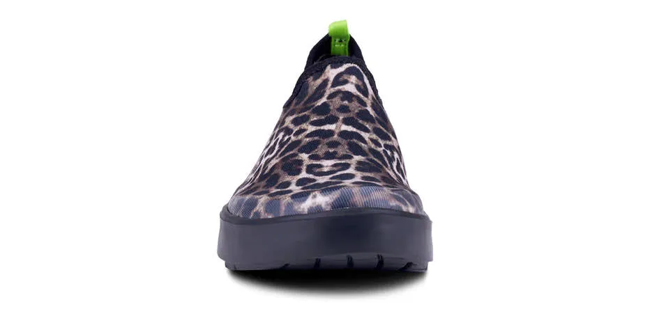 OOFOS Womens OOmg Eezee Low Black Cheetah