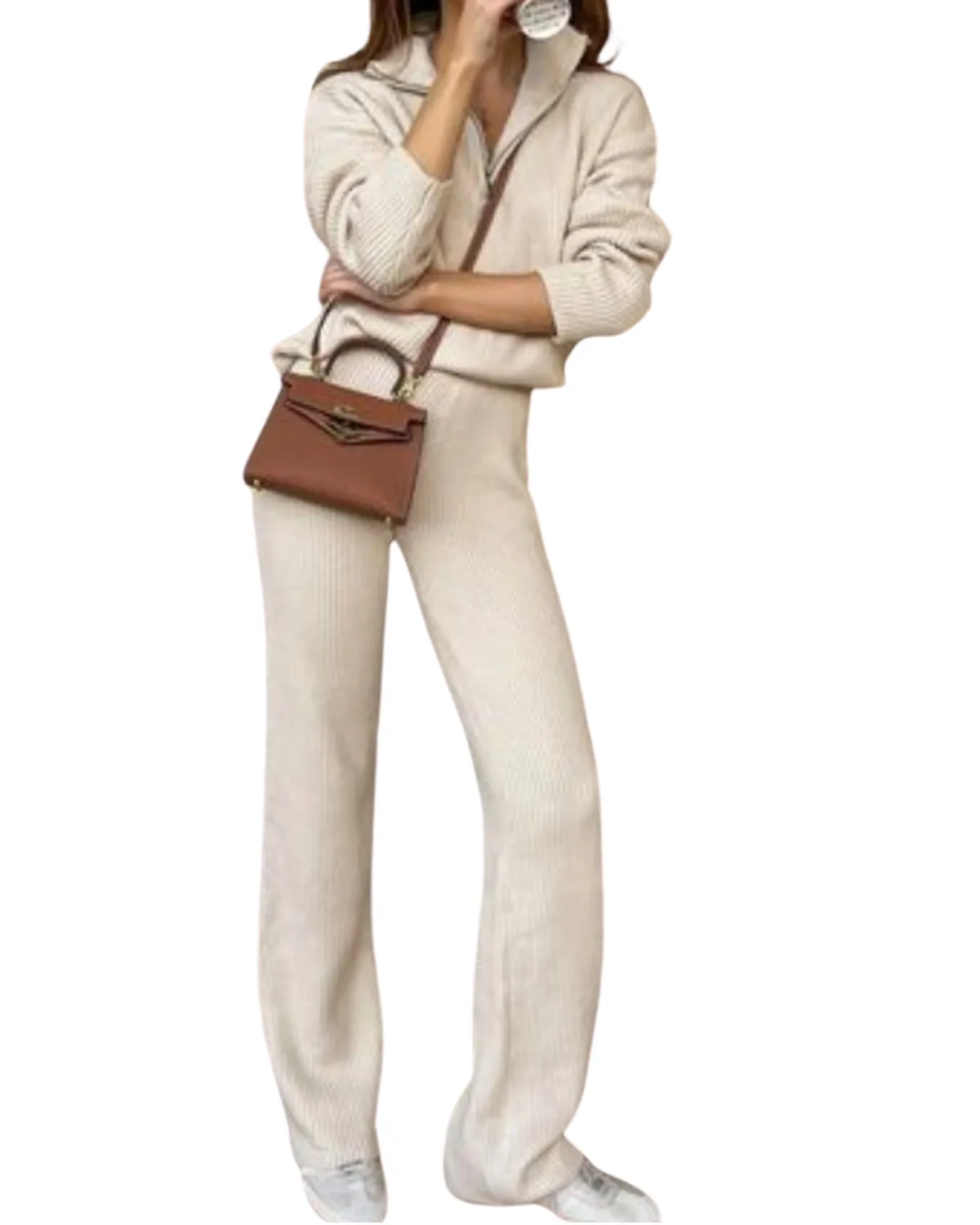 Ooh Fashion Cozy Ribbed Lounge Set (More Colors Available) - Hut115