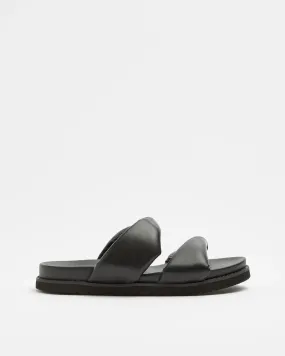 popular  Womens Double Band Slides - Maia - Black