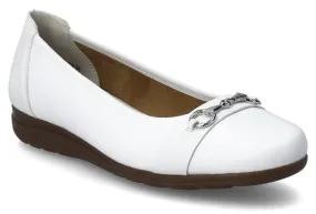 Rieker L9360-80 White Womens Casual Comfort Leather Slip On Pumps Shoes