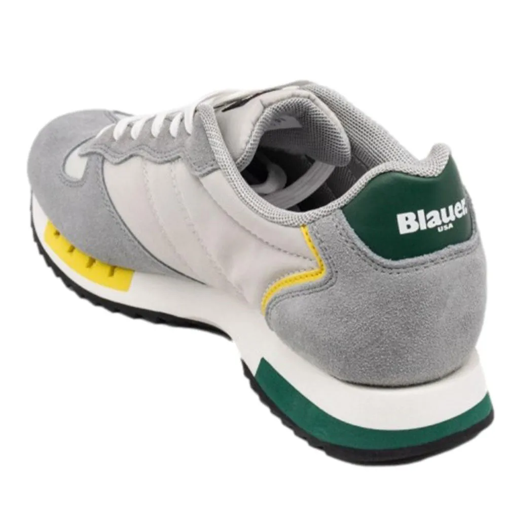 Scarpe Uomo BLAUER Sneakers Queens 01 Colore White - Green