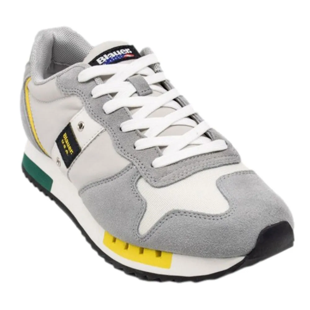 Scarpe Uomo BLAUER Sneakers Queens 01 Colore White - Green