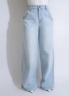 Skyline Fade Cropped Jeans Light Denim