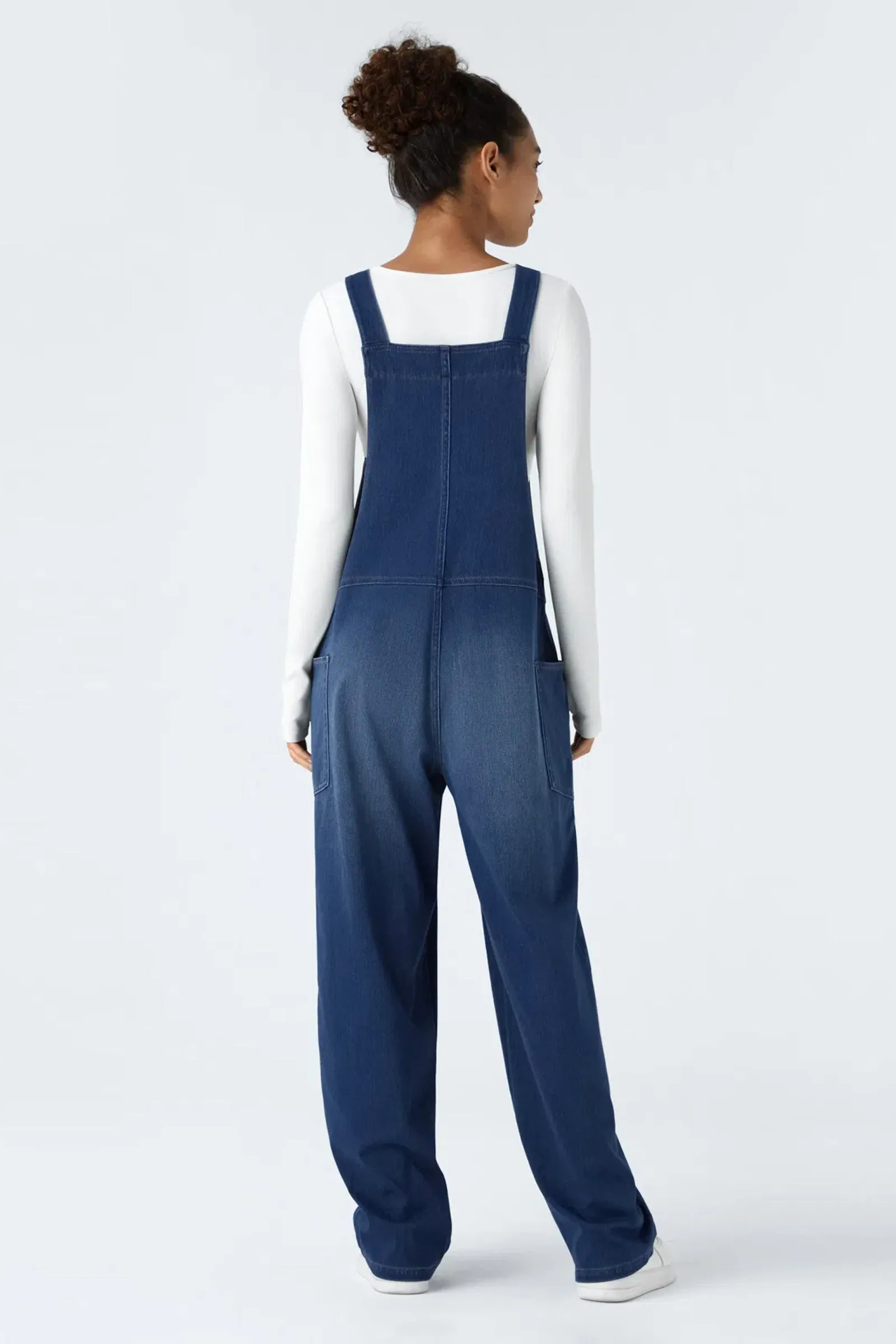 Snugz Super Stretch Denim Dungaree- Dark Blue