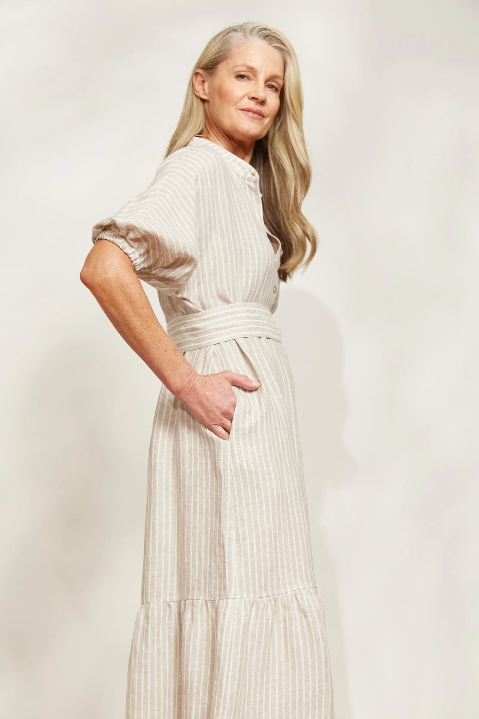 Sojourn Stripe Dress - Dune