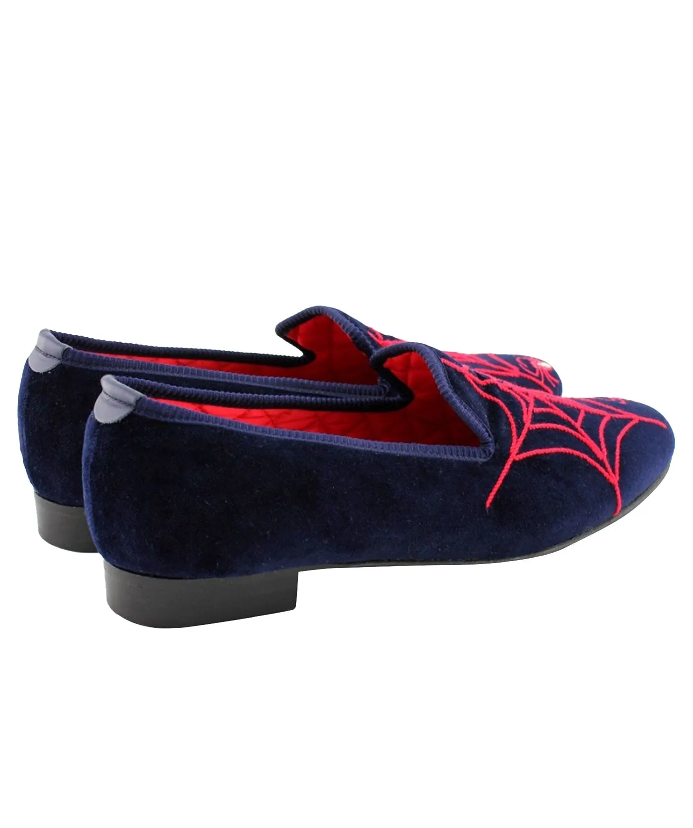 Spider Web Velvet Slippers