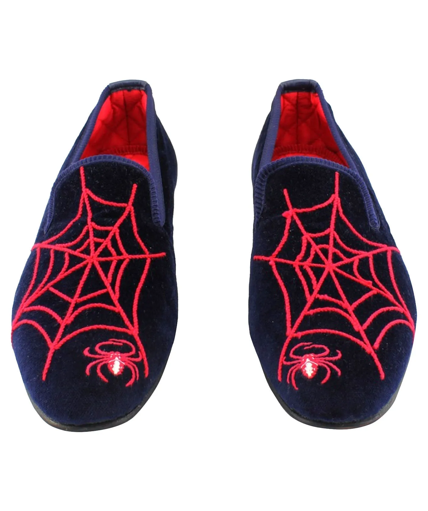 Spider Web Velvet Slippers