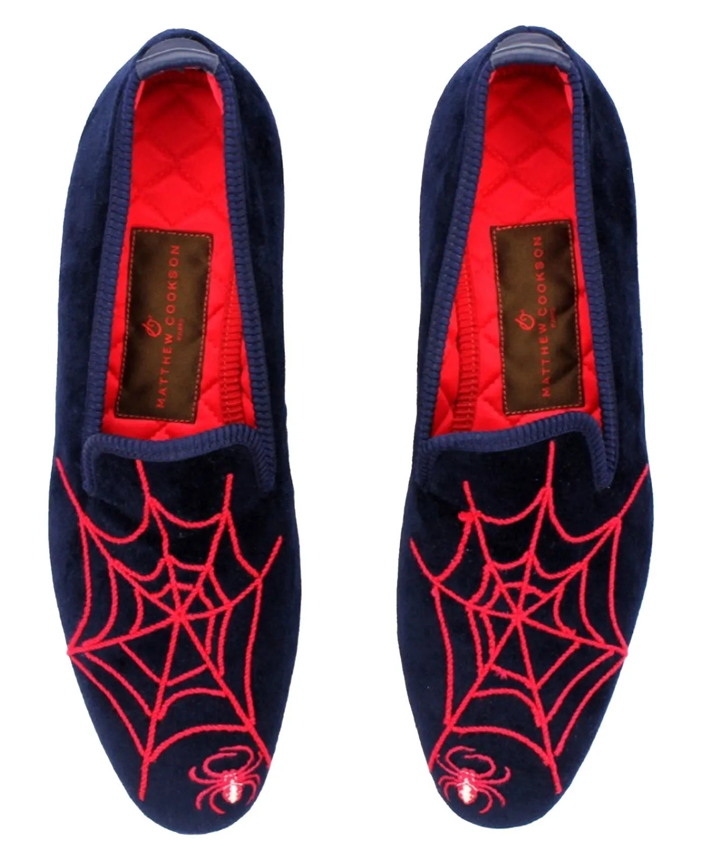 Spider Web Velvet Slippers