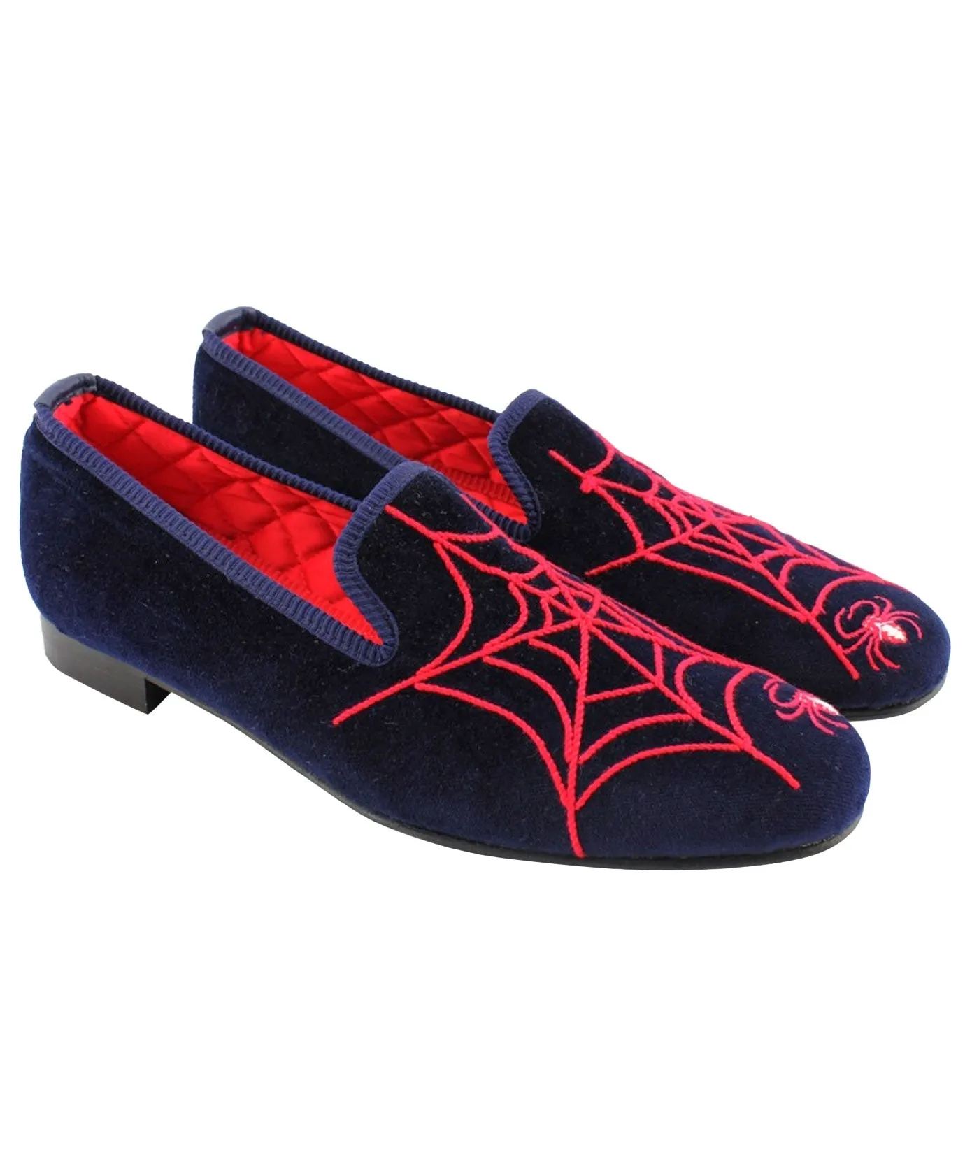 Spider Web Velvet Slippers