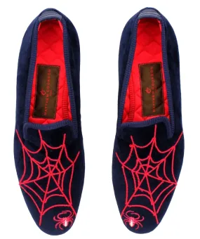 Spider Web Velvet Slippers