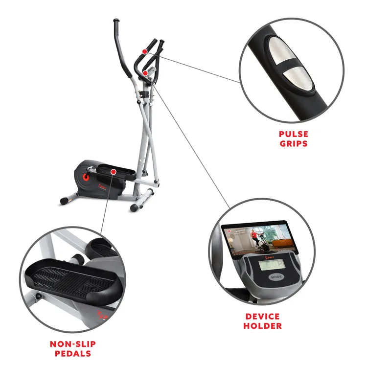 Sunny Health & Fitness Magnetic Smart Elliptical with Exclusive SunnyFit App Enhanced Bluetooth Connectivity - SF-E322902