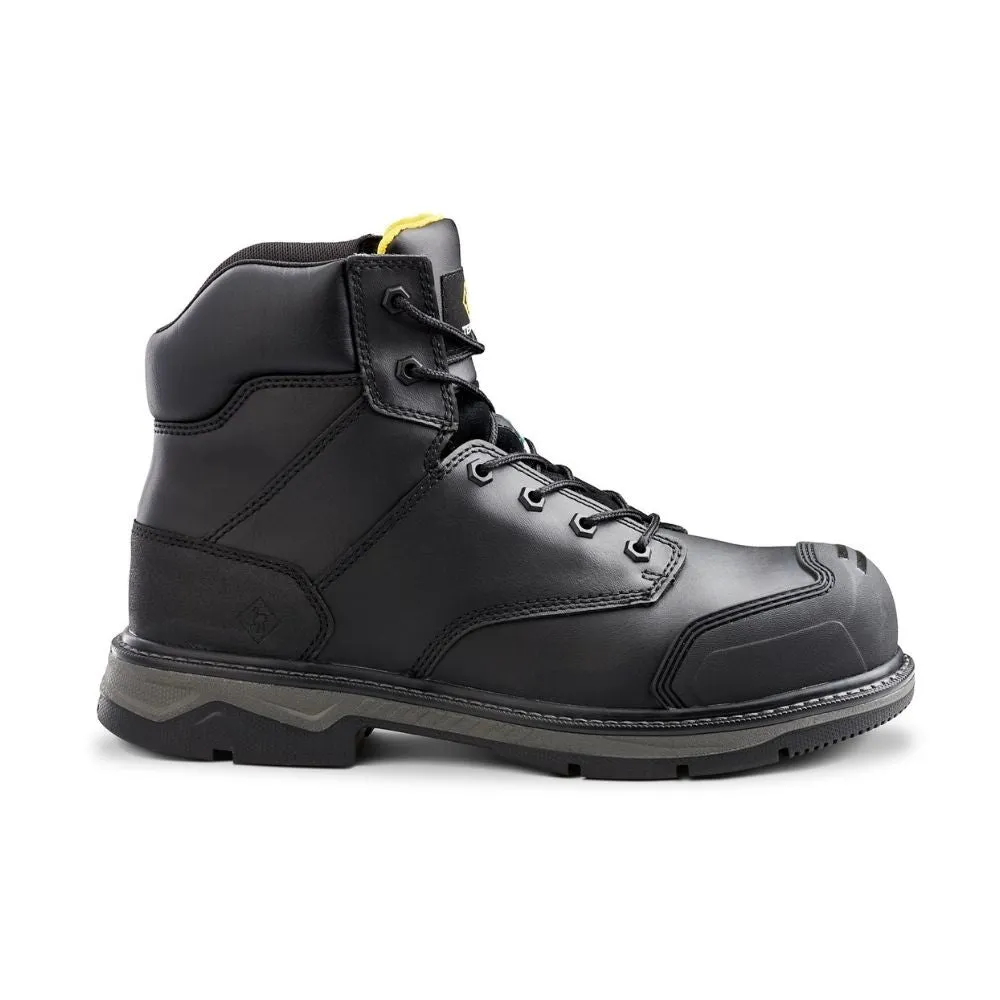 Terra Patton TR0A4NS6BLK Unisex 6" Steel Toe Work Safety CSA Boot  - Black