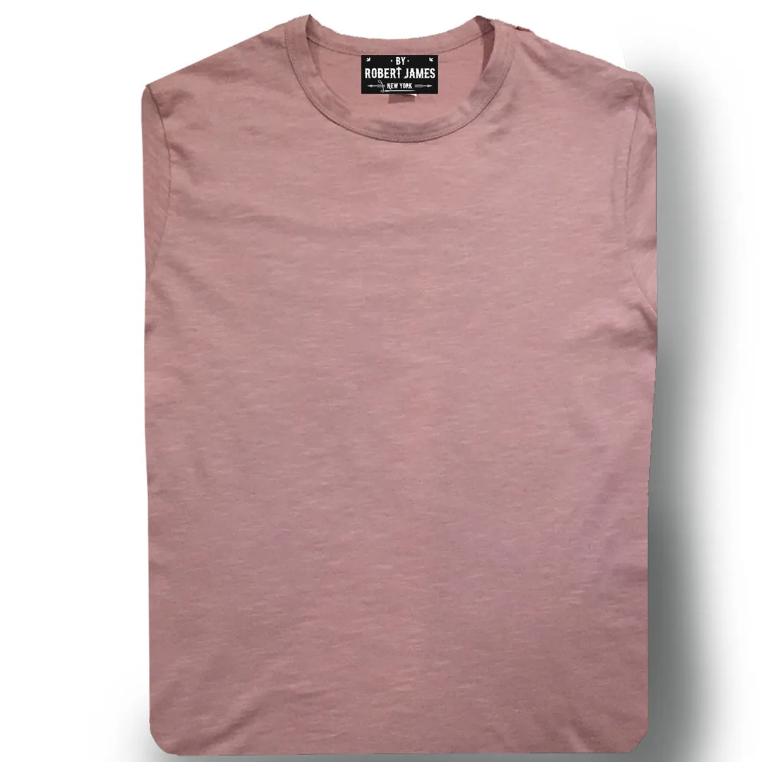 THE COLEMAN SLUB TEE -PINK SLUB Men's Knit T-Shirt By Robert James