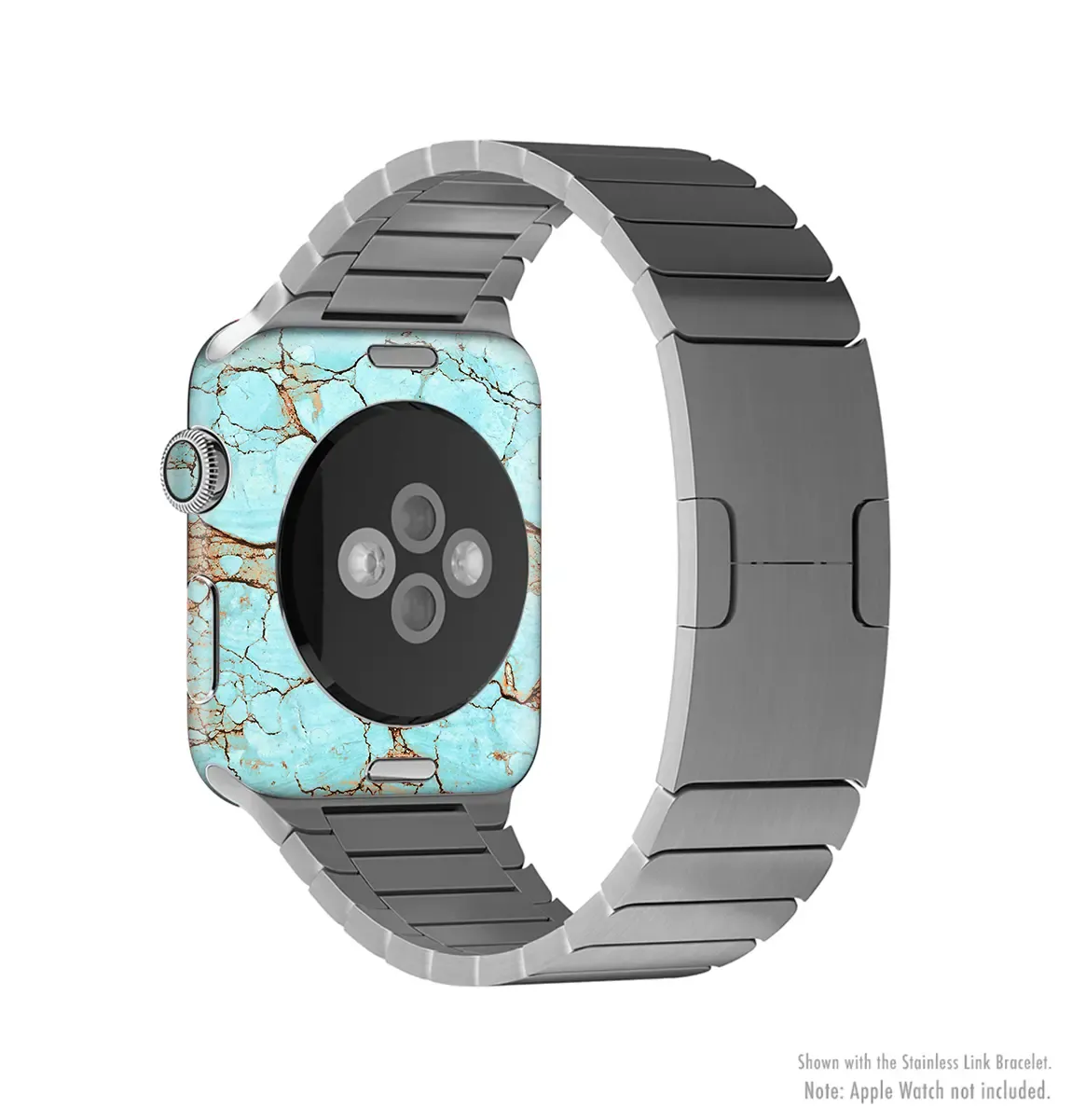 The Cracked Teal Stone Full-Body Skin Kit for the Apple Watch-Apple Watch Skin Kit