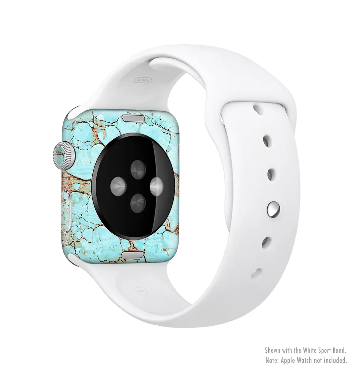 The Cracked Teal Stone Full-Body Skin Kit for the Apple Watch-Apple Watch Skin Kit