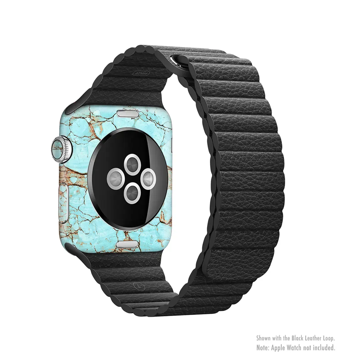 The Cracked Teal Stone Full-Body Skin Kit for the Apple Watch-Apple Watch Skin Kit