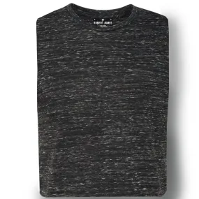 THE MAX FLECK TEE - Black Grey Fleck Men's Knit T-Shirt By Robert James