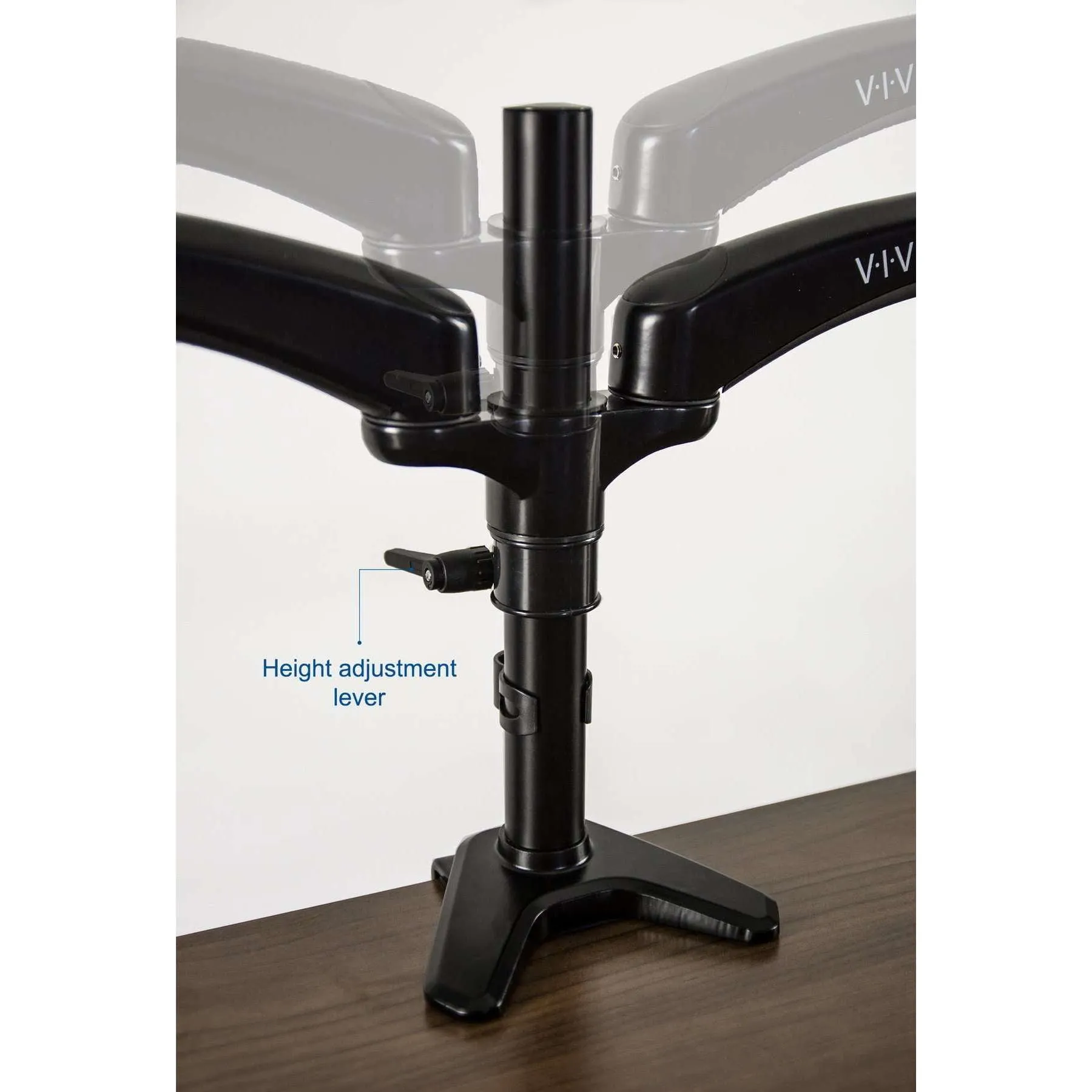 VIVO Pneumatic Arm Dual Monitor Desk Mount, STAND-V002JB,STAND-V002JW