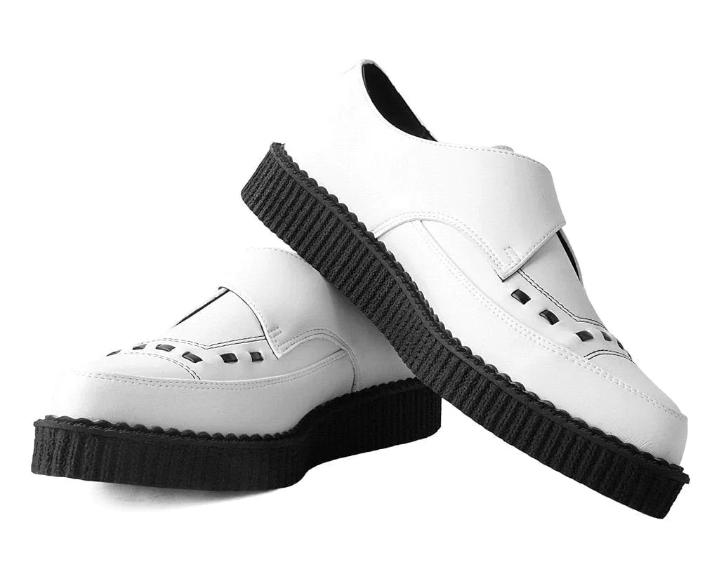 White TUKskin™ Buckle Pointed Creeper