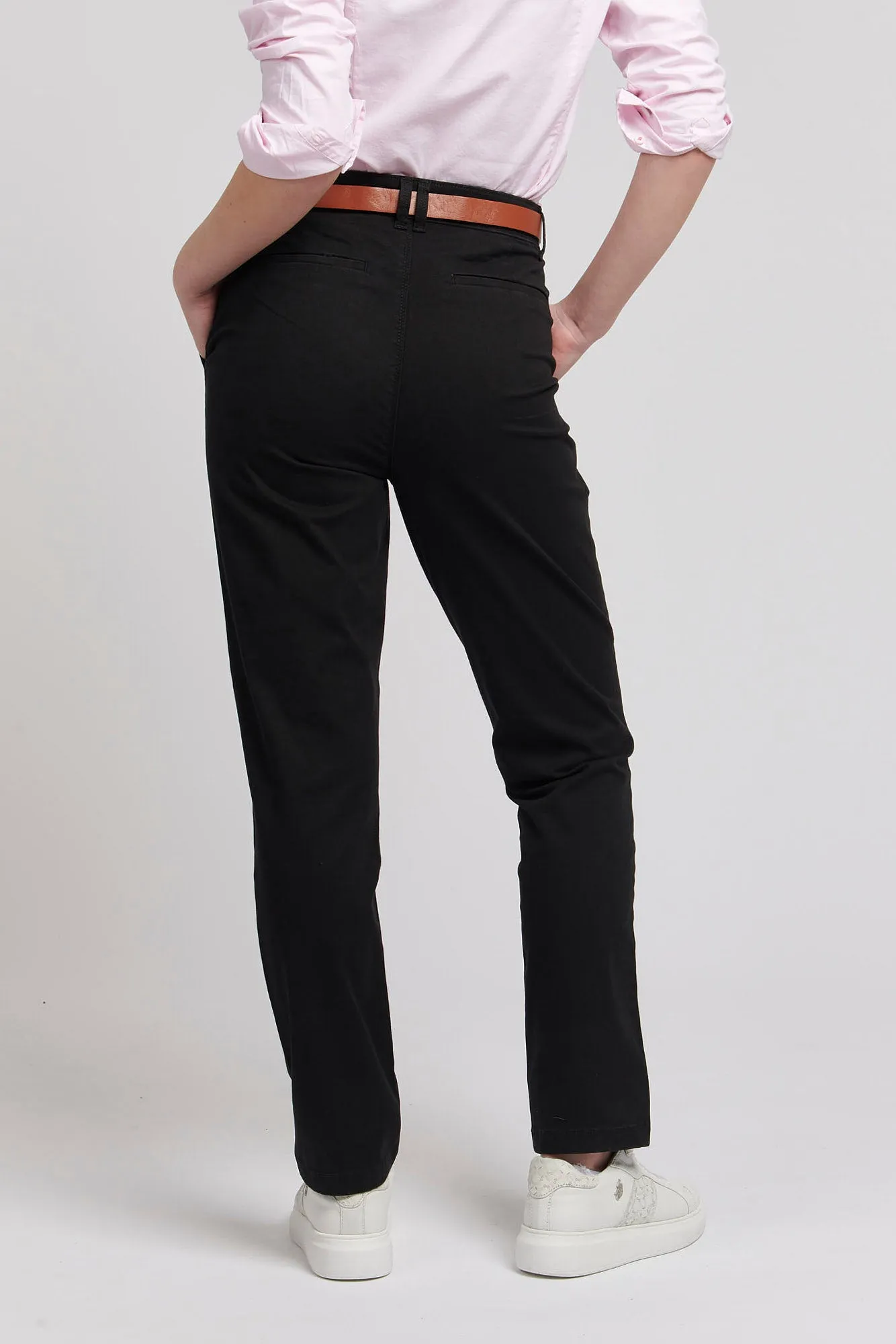 Womens Chino Trousers in Black