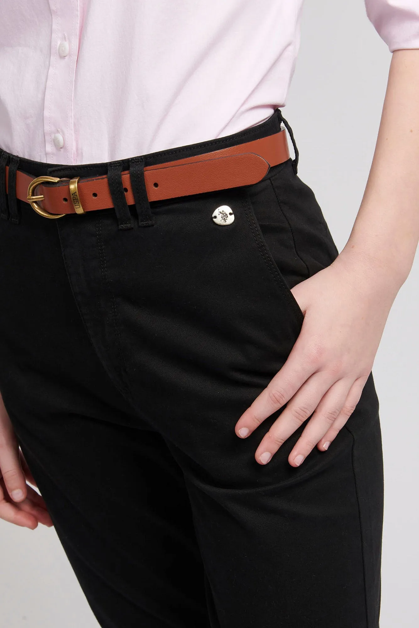 Womens Chino Trousers in Black