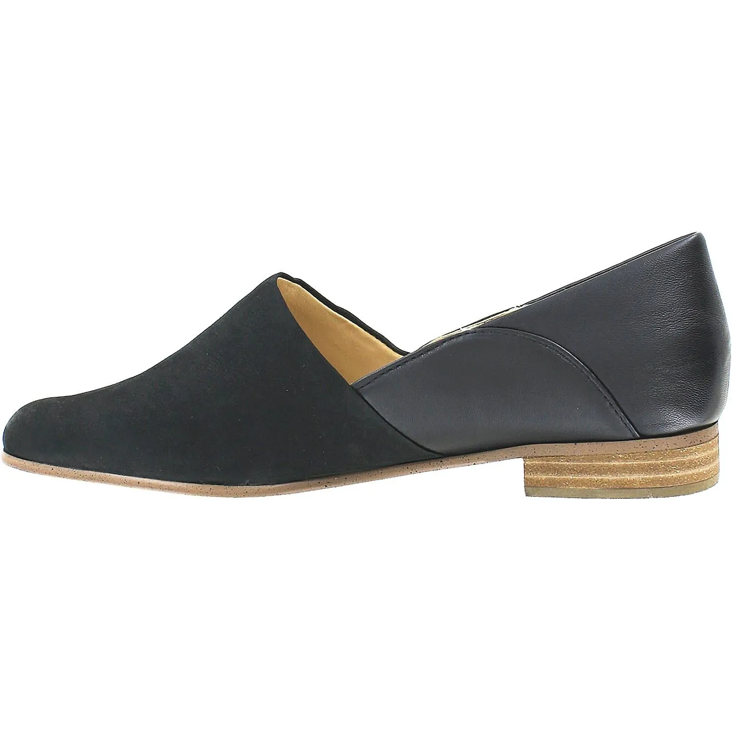 Women's Clarks Pure Tone Black Combi Leather/Nubuck