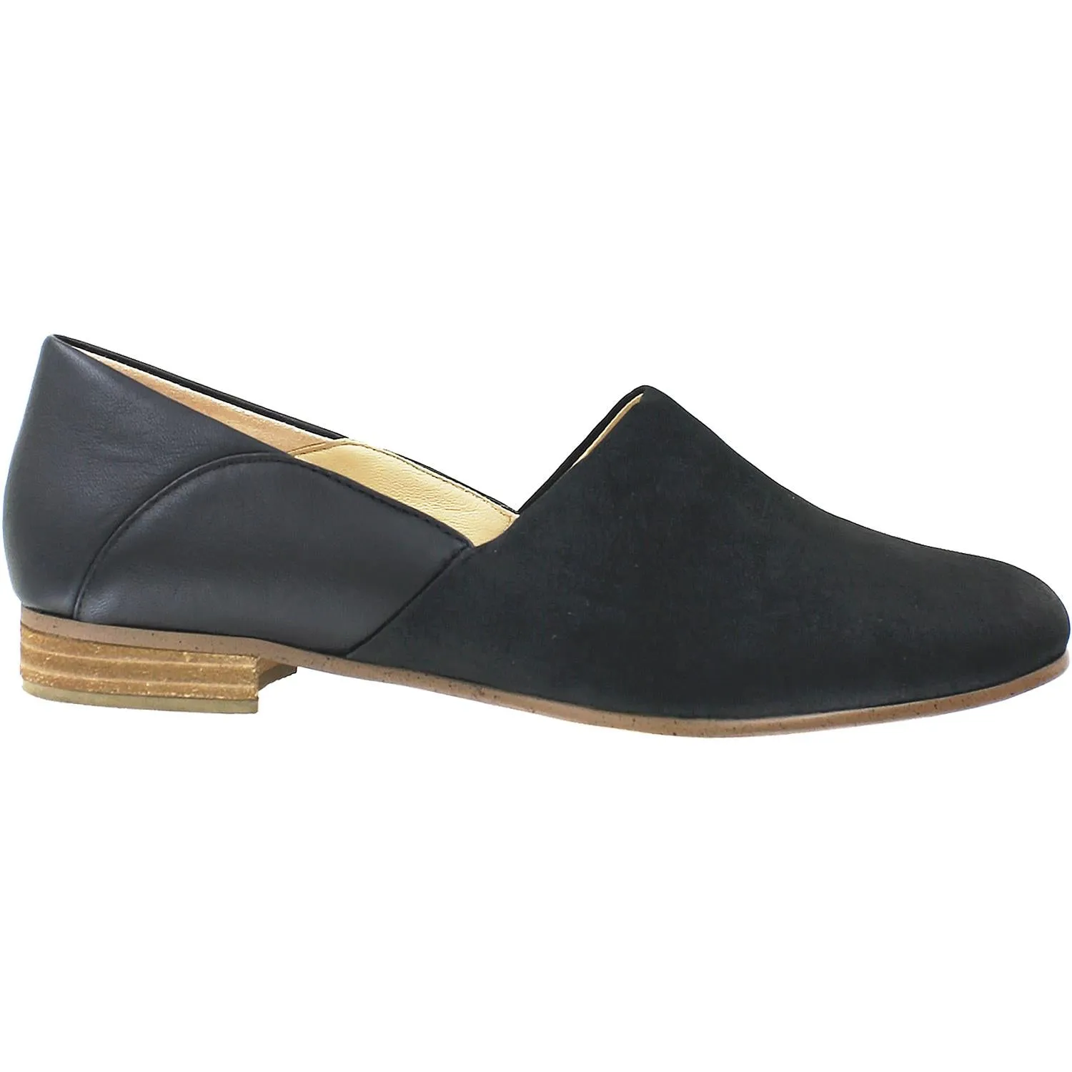 Women's Clarks Pure Tone Black Combi Leather/Nubuck