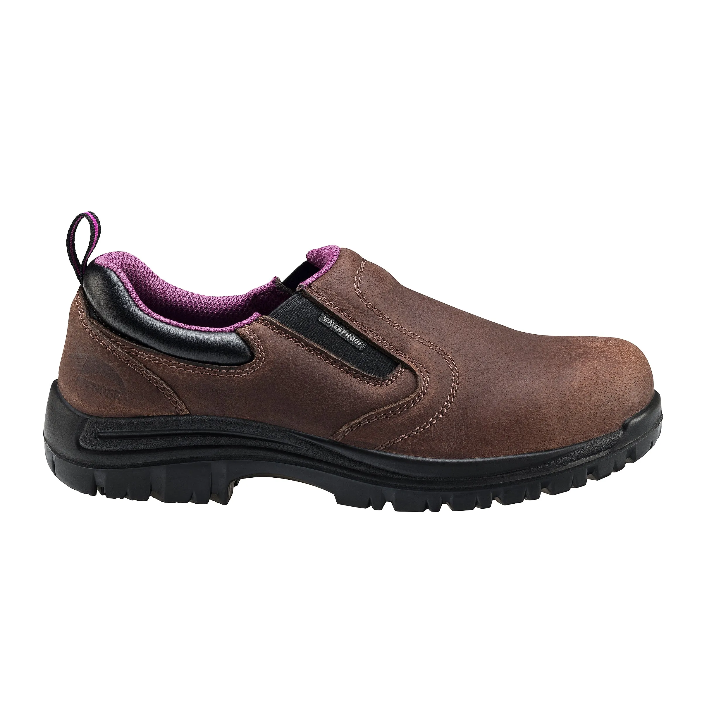 Women's Foreman Brown Composite Toe EH WP Slip On Work Shoe