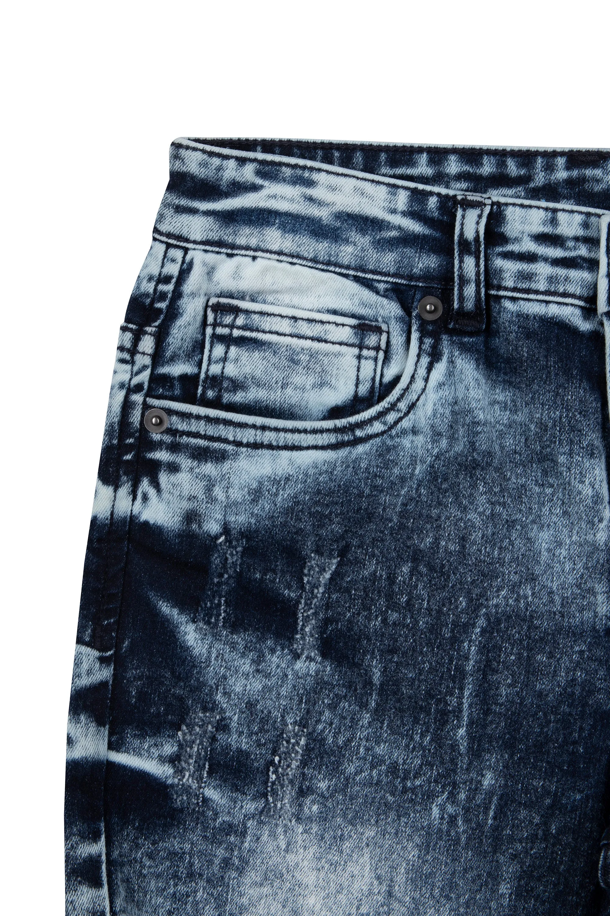 X RAY Boy's Slim Fit Light Washed Denim Pants