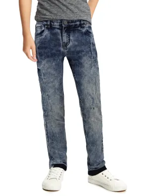 X RAY Boy's Slim Fit Light Washed Denim Pants