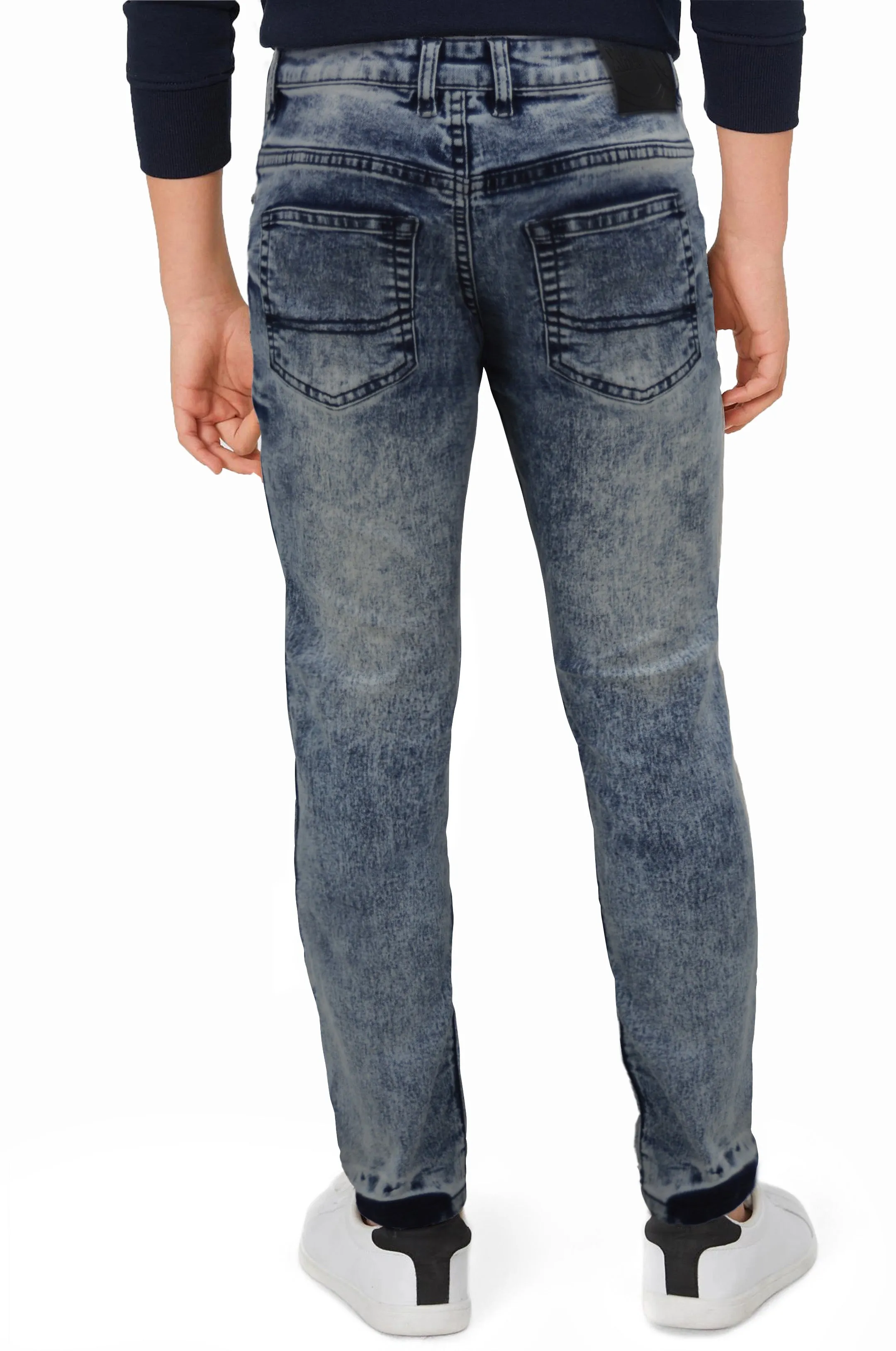 X RAY Boy's Slim Fit Light Washed Denim Pants