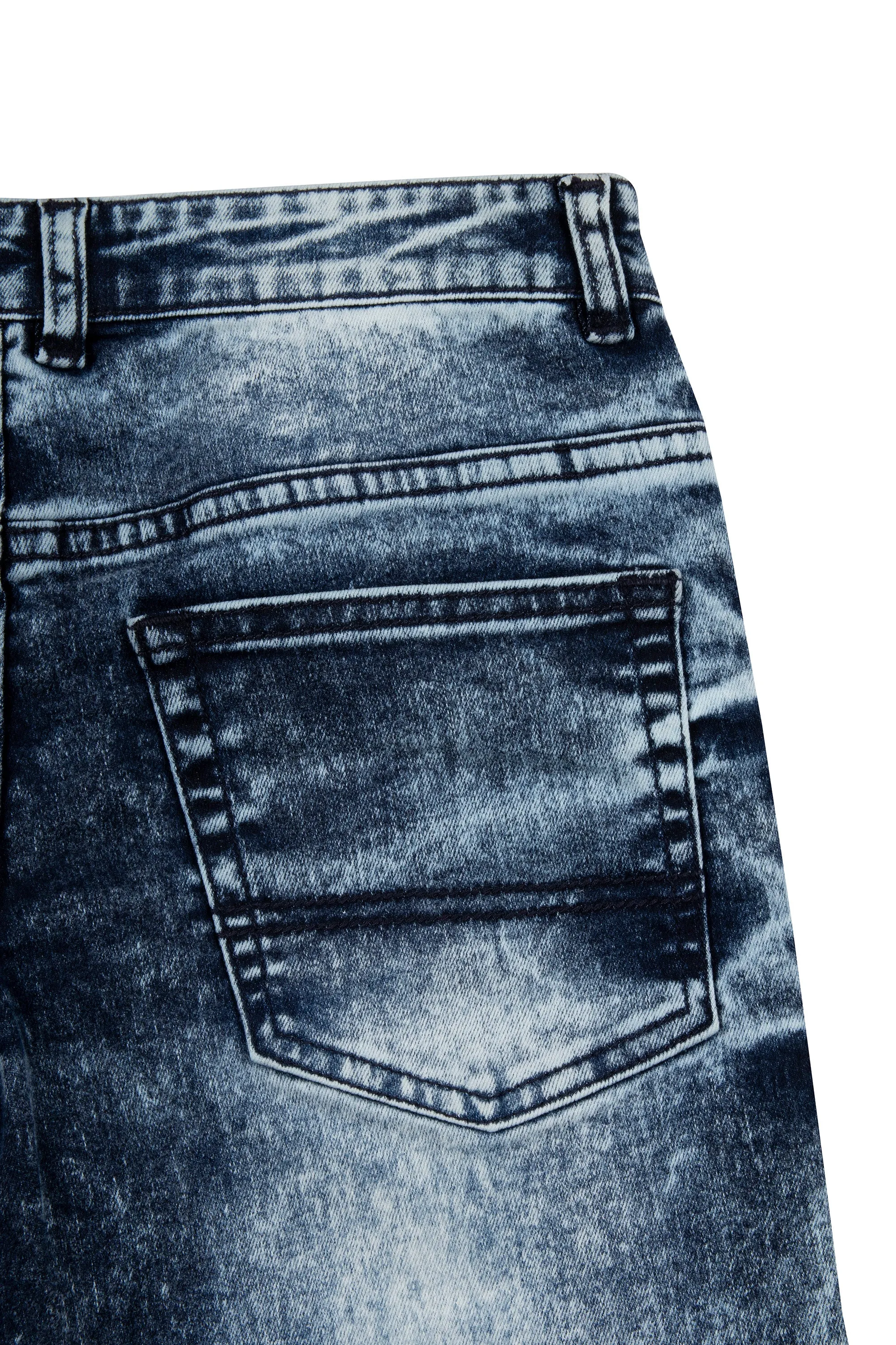 X RAY Boy's Slim Fit Light Washed Denim Pants