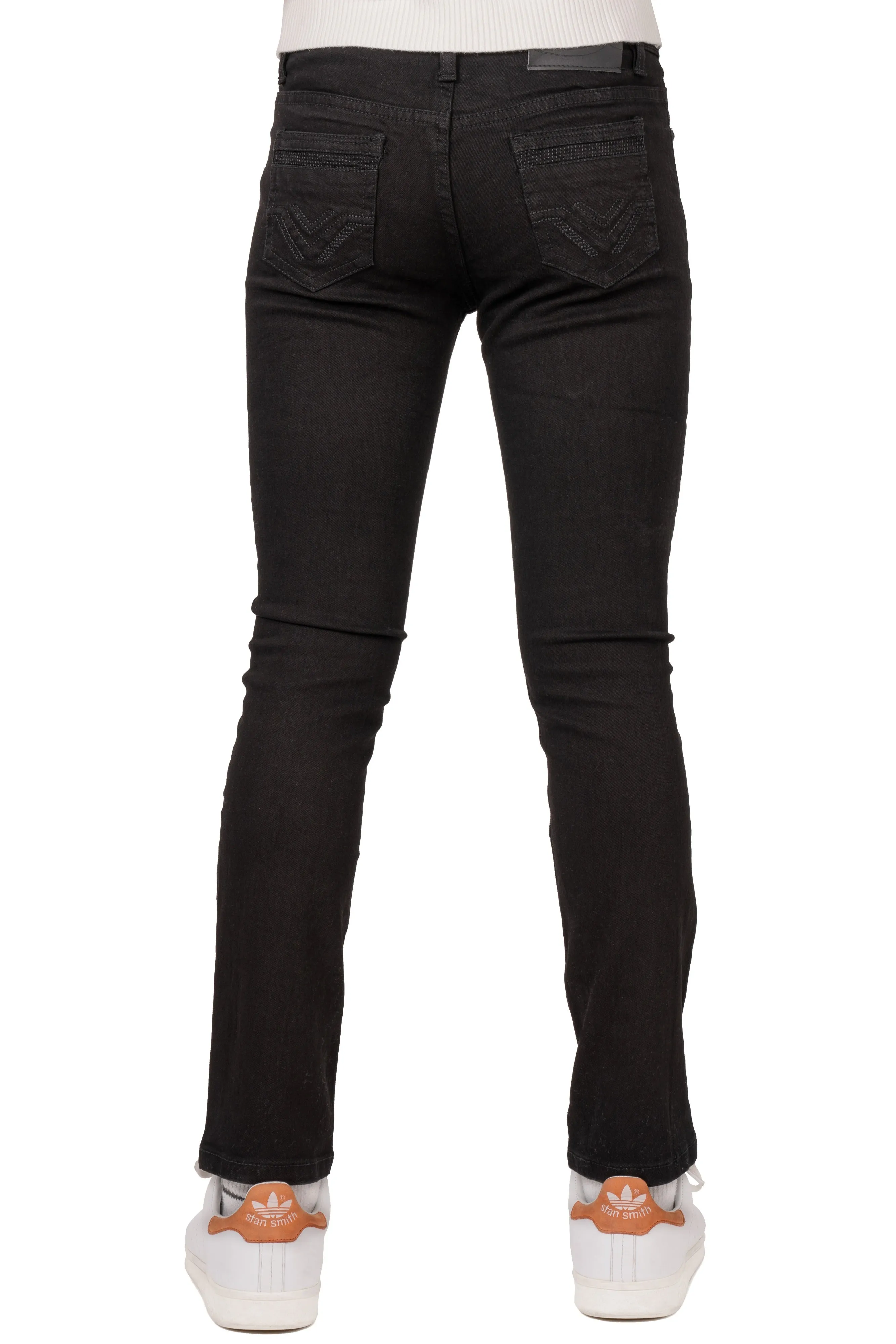 X RAY Boy's SLim Fit Saddle V Stitch Denim Pants